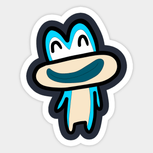 Blue Frog Sticker